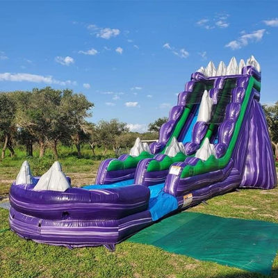 Impressão digital Rockery Slide de água inflável para entretenimento interno e externo