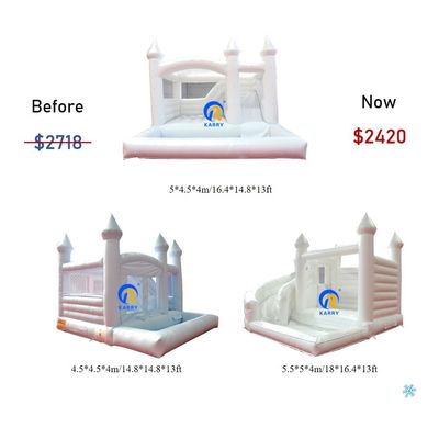 0.55mm PVC Vinyl Tarpaulin inflável Combo Castle Slide para crianças no parque de diversões