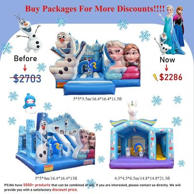 0.55mm PVC Vinyl Tarpaulin inflável Combo Castle Slide para crianças no parque de diversões