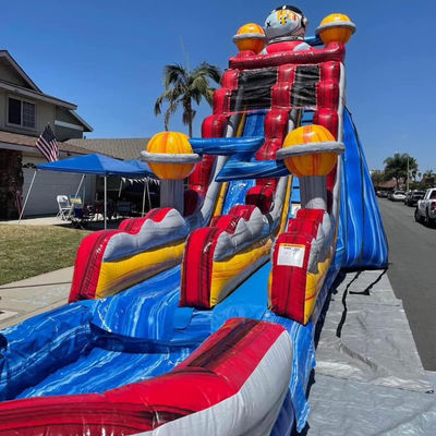 Entretenimento interior e exterior PVC Space Rush Slide de água com crianças