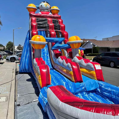 Entretenimento interior e exterior PVC Space Rush Slide de água com crianças