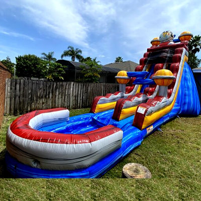Entretenimento interior e exterior PVC Space Rush Slide de água com crianças