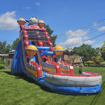 Entretenimento interior e exterior PVC Space Rush Slide de água com crianças
