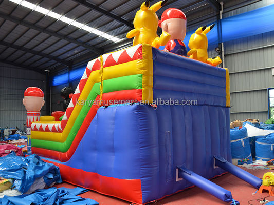Blower Fun City inflável com Mickey e Mario Inflatable Castle Bouncer House Combo Playground Blower Incluído