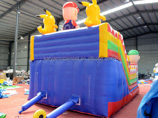 Blower Fun City inflável com Mickey e Mario Inflatable Castle Bouncer House Combo Playground Blower Incluído