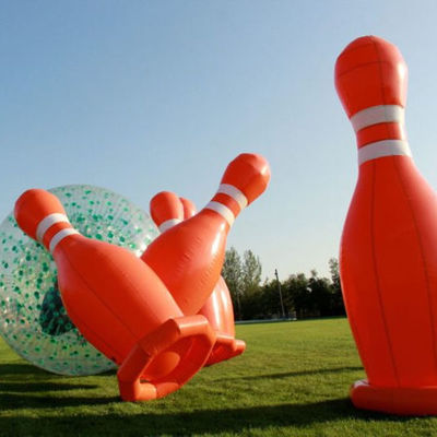 Conjunto de bowling inflável portátil Jumbo PVC Ideal para jogos e eventos esportivos interativos