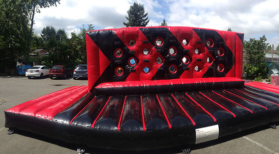 Blower Interactive Sport Game Challenge Inflatable Whack Wall WipeOut Jogo de Punching