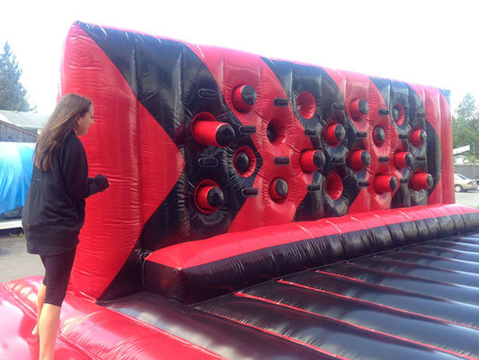 Blower Interactive Sport Game Challenge Inflatable Whack Wall WipeOut Jogo de Punching