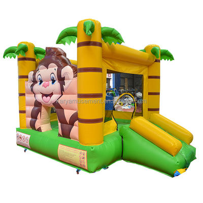 CE/EN71/EN14960 Certificado Pequeno tamanho Jungle Cartoon Monkey Bouncy Castle para crianças
