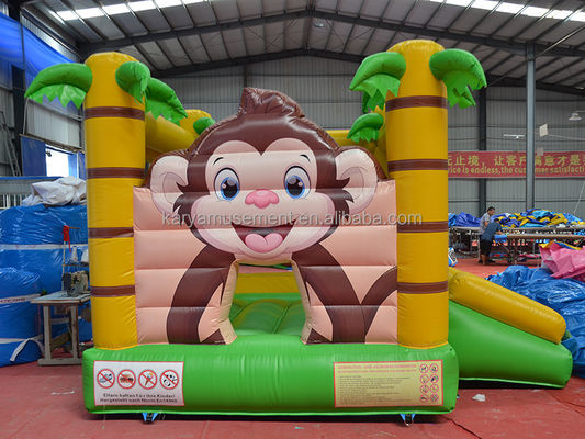 CE/EN71/EN14960 Certificado Pequeno tamanho Jungle Cartoon Monkey Bouncy Castle para crianças