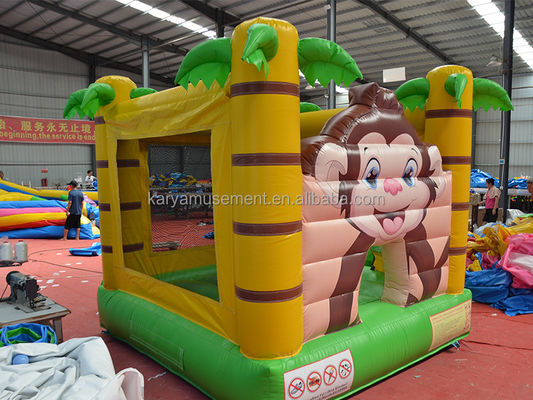CE/EN71/EN14960 Certificado Pequeno tamanho Jungle Cartoon Monkey Bouncy Castle para crianças
