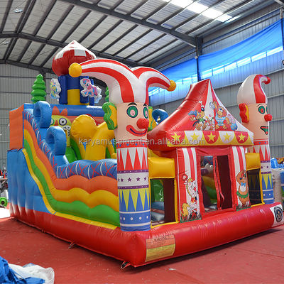 14 anos Unisex Último Circo Inflavel de PVC Castelo com Slide N Slide Festa da Cidade