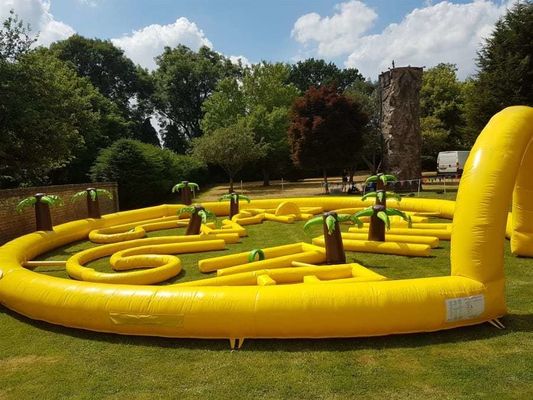 Campo de golfe inflável para festas e eventos 9 buracos