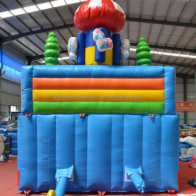 14 anos Unisex Último Circo Inflavel de PVC Castelo com Slide N Slide Festa da Cidade