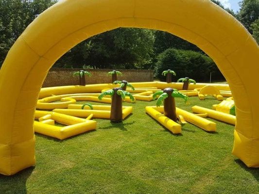 Campo de golfe inflável para festas e eventos 9 buracos