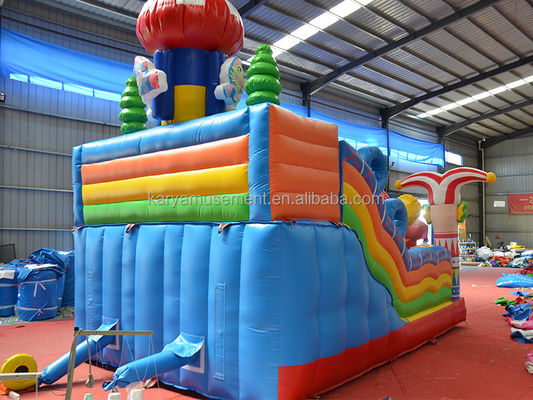 14 anos Unisex Último Circo Inflavel de PVC Castelo com Slide N Slide Festa da Cidade