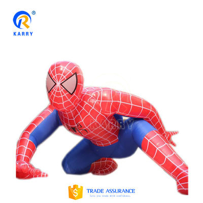 EN14960 Homem-Aranha inflável personalizado certificado com caixa de presente de Natal e soprador de ar