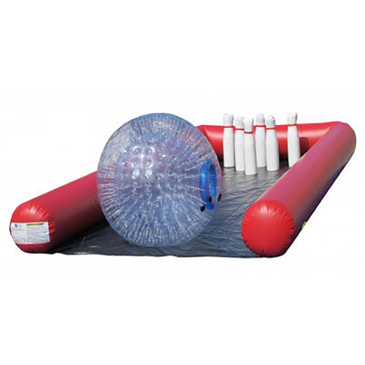 Jogo de bola e pin de bowling inflável personalizado para diversão de festa de team building