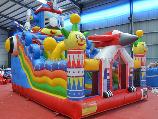 Trampolim personalizado pequeno tamanho inflável mecânico Ares Fun City Bouncer Combo Slide