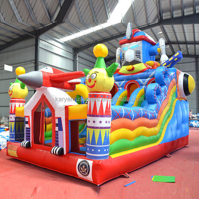 Trampolim personalizado pequeno tamanho inflável mecânico Ares Fun City Bouncer Combo Slide