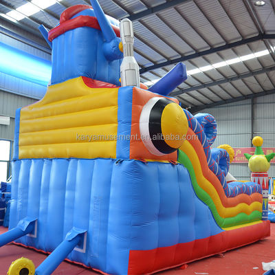 Trampolim personalizado pequeno tamanho inflável mecânico Ares Fun City Bouncer Combo Slide