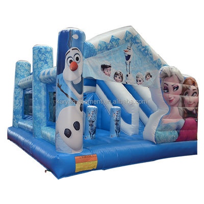 Personalizado Kids Party inflável trampolim Princesa Elsa Castelo Combo Salto Slide