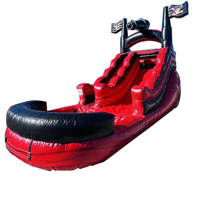 Logotipo personalizado Impresso Comércio PVC Navio pirata Slide de água inflável com piscina
