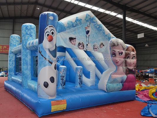 Personalizado Kids Party inflável trampolim Princesa Elsa Castelo Combo Salto Slide