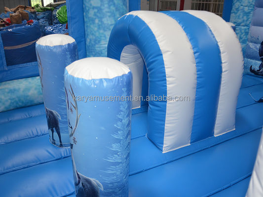Personalizado Kids Party inflável trampolim Princesa Elsa Castelo Combo Salto Slide