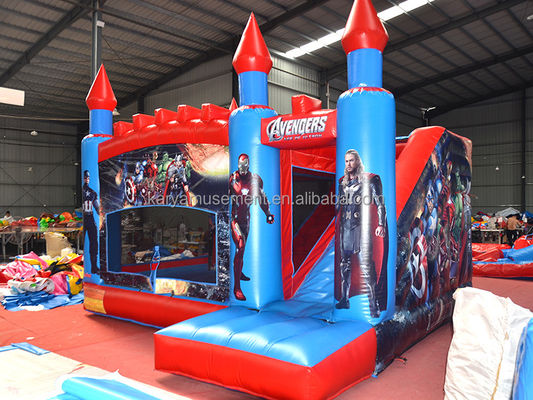 Jogos infláveis para crianças no exterior ou no interior Castelo A-vengers