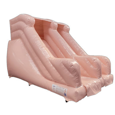 Slide inflável de PVC comercial ao ar livre, de cor chocolate, seco ou molhado, para aluguer de festas