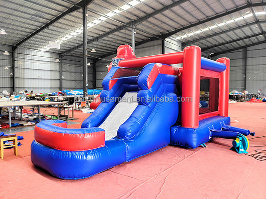 CE/EN71/EN14960 Certificado Crianças inflável Spiderman Castle salto salto com escorrega