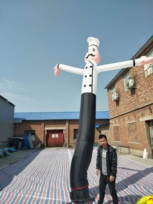 6m Chef Sky Inflatable Dançando Tubo de Ar Dançarino Homem Agitando Modelo para Publicidade ao Ar Livre