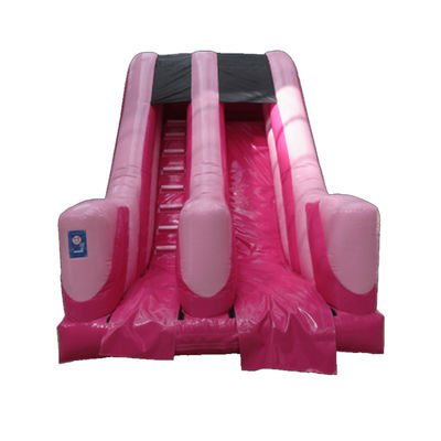 Aluguer comercial de escorregador inflável de PVC pequeno rosa com certificação CE/EN71/EN14960