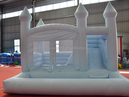 Festa de casamento portátil de cores personalizadas Casa de salto com slide e buraco de bola para crianças