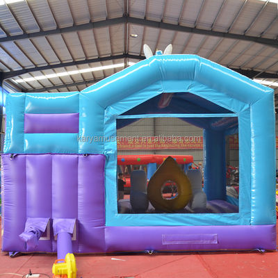 Unisex PVC Exquisito Rainbow Unicorn Inflável Bouncer Salto Castelo para Parque de Jogos