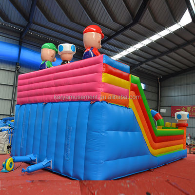 Faixa etária 14 anos para cima PVC portátil inflável Mario Fun City Playground Game para crianças