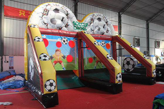 Jogo de Futebol Inflável Interativo Colorido Disparando Esporte Jogo de Carnaval para Esportes