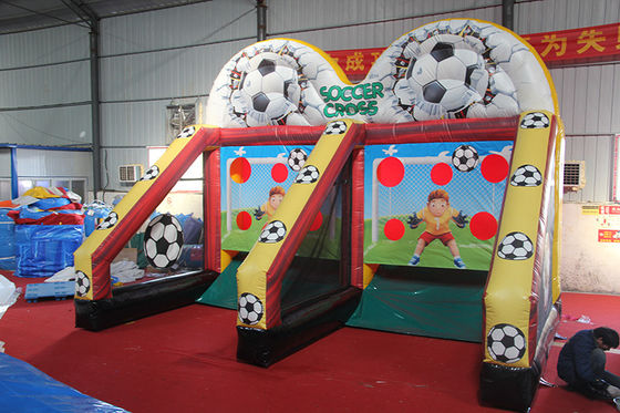 Jogo de Futebol Inflável Interativo Colorido Disparando Esporte Jogo de Carnaval para Esportes