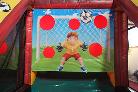 Jogo de Futebol Inflável Interativo Colorido Disparando Esporte Jogo de Carnaval para Esportes