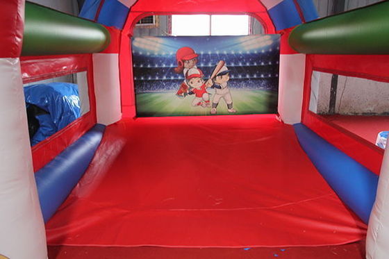 Faixa etária 14 anos para cima inflável Baseball Batting Cage Shooting Game com Speed Pitch