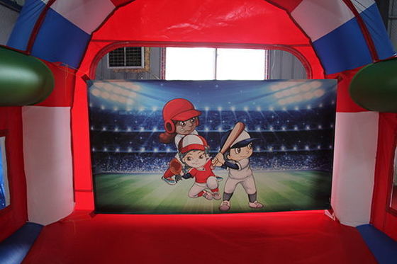 Faixa etária 14 anos para cima inflável Baseball Batting Cage Shooting Game com Speed Pitch