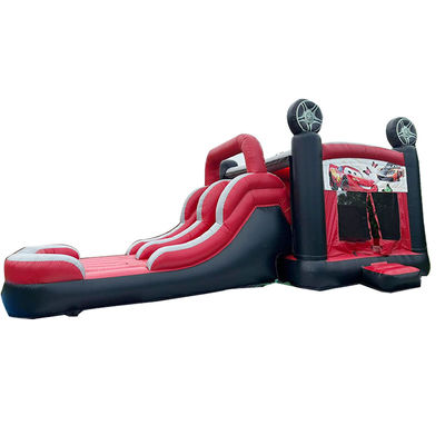0.55mm PVC Vinyl Tarpaulin Homem-Aranha Inflável Casa de Salto Dupla Pistas Salto Castelo