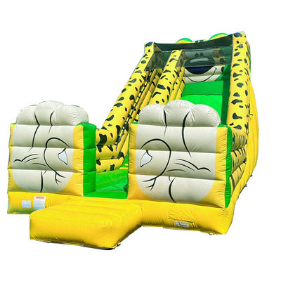 Impressão digital Leopardo amarelo Impressão inflável de salto de água para crianças e adultos