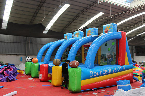 Características PORTABLE Kids 4 em 1 Carnaval inflável Sport Game Inflável Basketball Shooting Game