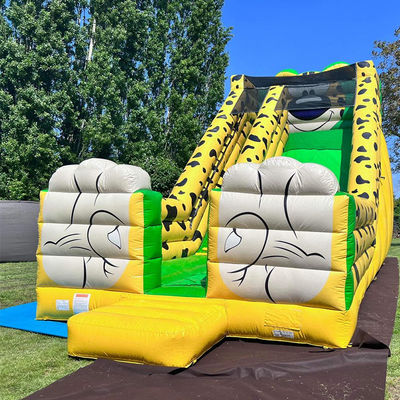 Impressão digital Leopardo amarelo Impressão inflável de salto de água para crianças e adultos