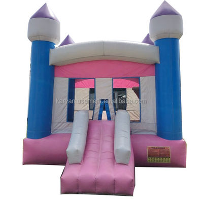Personalizável tema rosa inflável castelo de salto com sopro e saco de pacote