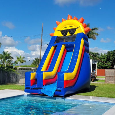 Piscina desmontável Aluguer de festa comercial PVC Slide de água inflável