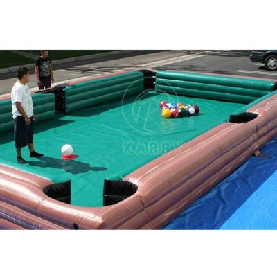 Tabela de bilhar de futebol inflável de lona de PVC personalizada para jogos interativos