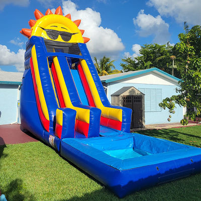 Piscina desmontável Aluguer de festa comercial PVC Slide de água inflável